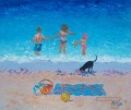 Fun in the Sun beach Child impressionism